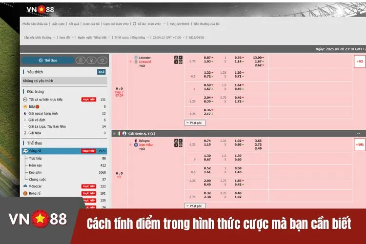 Cách tính điểm trong hình thức cược mà bạn cần biết
