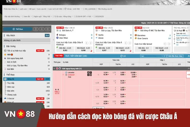 Hướng dẫn cách đọc kèo bóng đá với cược Châu Á chuẩn nhất