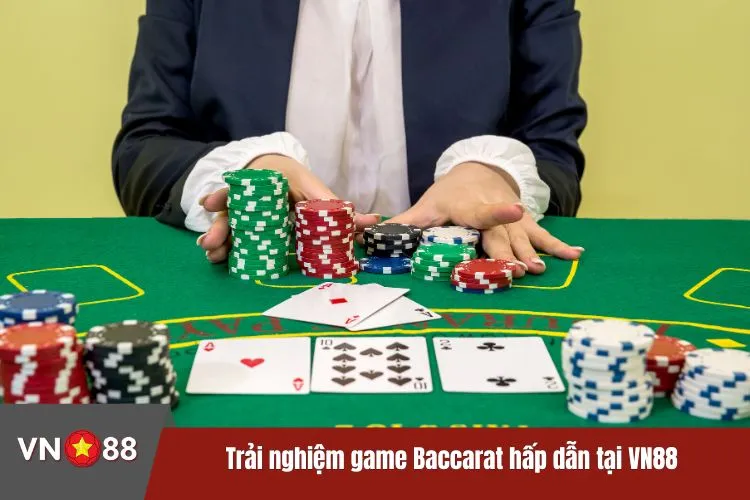 Trải nghiệm game Baccarat hấp dẫn tại VN88
